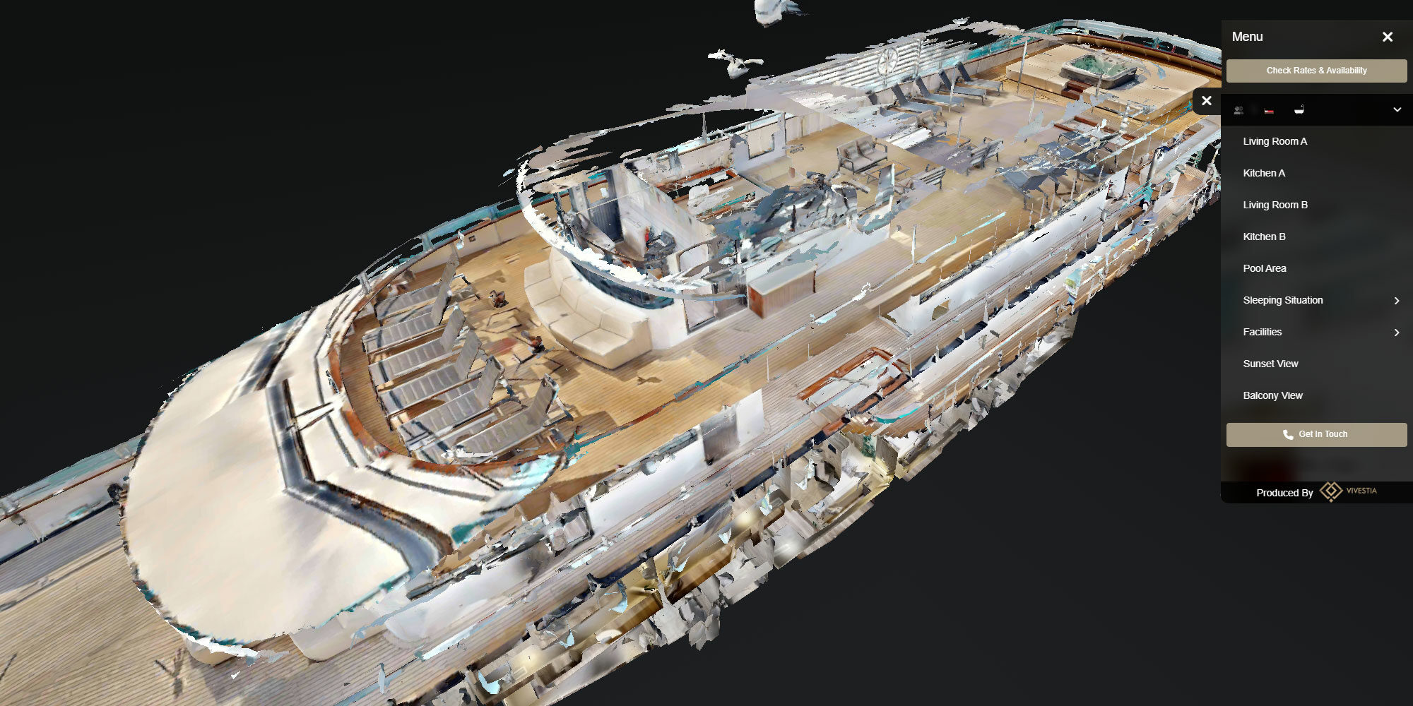 360 Virtual Yacht Exploration: A Luxury Adventure-Vivestia | Risk-Free Villas, Hotels and Cruises in VR