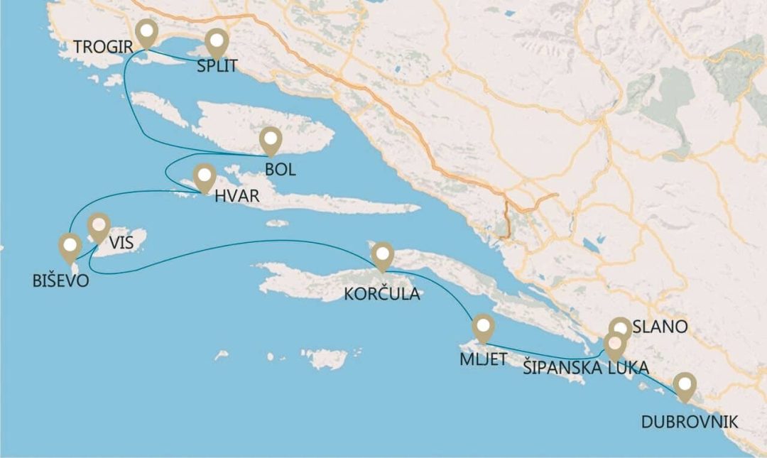 Croatia Cruises: Split – Dubrovnik, M/S Mama Marija II 2024-Vivestia | Risk-Free Villas, Hotels and Cruises in VR